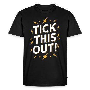 Sensibilisation au syndrome de Gilles de la Tourette Neurodiverse - T-shirt Premium bio Homme - noir - Devant - Nico (187cm)
