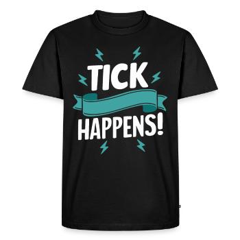 Sensibilisation au syndrome de Gilles de la Tourette Neurodiverse - T-shirt Premium bio Homme - noir - Devant - Nico (187cm)