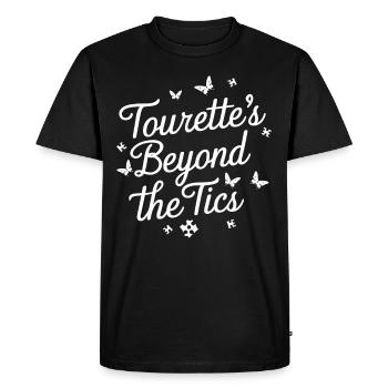 Sensibilisation au syndrome de Gilles de la Tourette Neurodiverse - T-shirt Premium bio Homme - noir - Devant - Nico (187cm)