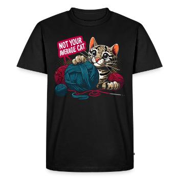 Ocelot Wild Cat Exotic Pets Jungle Big Cat - Men's Premium Organic T-Shirt - black - Front - Nico (187cm)