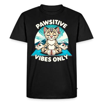 Ocelot Wild Cat Exotic Pets Jungle Big Cat - Men's Premium Organic T-Shirt - black - Front - Nico (187cm)
