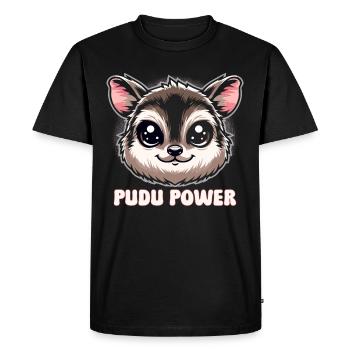 Cerf Pudu mignon Amérique du Sud Cerf de dessin animé - T-shirt Premium bio Homme - noir - Devant - Nico (187cm)