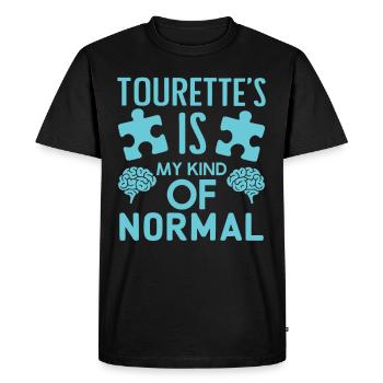 Syndrome de Gilles de la Tourette Conscience Neurodiverse - T-shirt Premium bio Homme - noir - Devant - Nico (187cm)