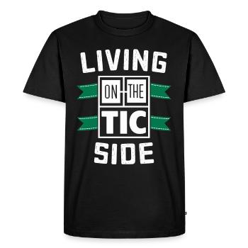 Sensibilisation au syndrome de Gilles de la Tourette Neurodiverse - T-shirt Premium bio Homme - noir - Devant - Nico (187cm)