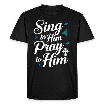 Choral Music Religious Singing Faith-Based Music - Men's Premium Organic T-Shirt - black - Front - Nico (187cm)