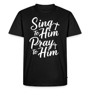 Choral Music Religious Singing Faith-Based Music - Men's Premium Organic T-Shirt - black - Front - Nico (187cm)
