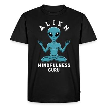 méditation, pleine conscience, relaxation et - T-shirt Premium bio Homme - noir - Devant - Nico (187cm)
