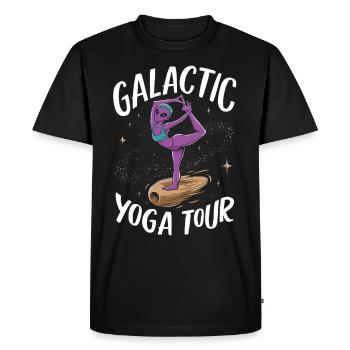 méditation, pleine conscience, relaxation et - T-shirt Premium bio Homme - noir - Devant - Nico (187cm)