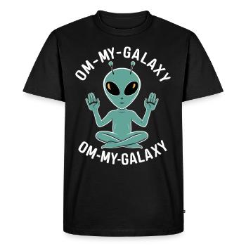 méditation, pleine conscience, relaxation et - T-shirt Premium bio Homme - noir - Devant - Nico (187cm)