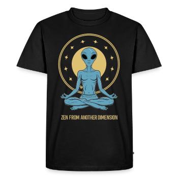 méditation, pleine conscience, relaxation et - T-shirt Premium bio Homme - noir - Devant - Nico (187cm)
