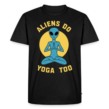 méditation, pleine conscience, relaxation et - T-shirt Premium bio Homme - noir - Devant - Nico (187cm)