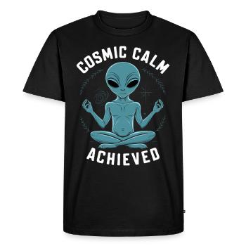 méditation, pleine conscience, relaxation et - T-shirt Premium bio Homme - noir - Devant - Nico (187cm)