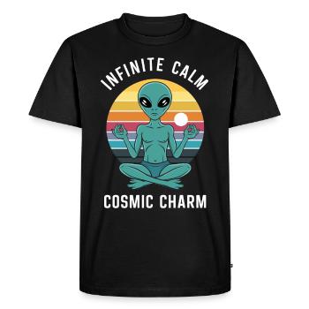 méditation, pleine conscience, relaxation et - T-shirt Premium bio Homme - noir - Devant - Nico (187cm)