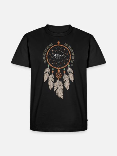 Drømmefanger Boheme Spirituel Drømmefanger - Herre Premium økologisk T-shirt - sort