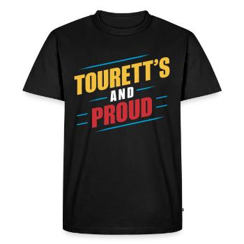 Sensibilisation au syndrome de Gilles de la Tourette Neurodiverse - T-shirt Premium bio Homme - noir - Devant - Nico (187cm)