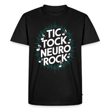 Sensibilisation au syndrome de Gilles de la Tourette Neurodiverse - T-shirt Premium bio Homme - noir - Devant - Nico (187cm)