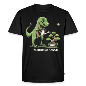 Bonsai Master T-Rex Dinosaur Gardening for - Men's Premium Organic T-Shirt - black - Front - Nico (187cm)
