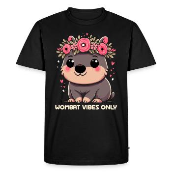 Se sentir Wombat-Tastic aujourd’hui - Wombat drôle - T-shirt Premium bio Homme - noir - Devant - Nico (187cm)