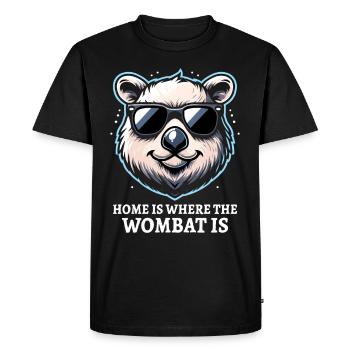 Se sentir Wombat-Tastic aujourd’hui - Wombat drôle - T-shirt Premium bio Homme - noir - Devant - Nico (187cm)