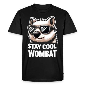 Feeling Wombat-Tastic Today - Funny Wombat - Men's Premium Organic T-Shirt - black - Front - Nico (187cm)