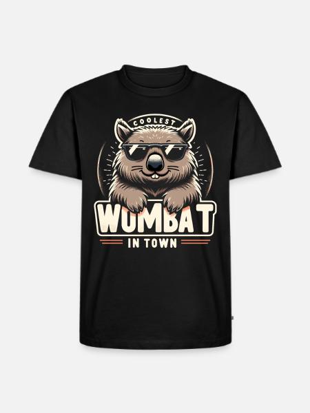 Feeling Wombat-Tastic Today - Funny Wombat - Men's Premium Organic T-Shirt - black