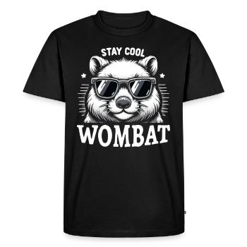 Se sentir Wombat-Tastic aujourd’hui - Wombat drôle - T-shirt Premium bio Homme - noir - Devant - Nico (187cm)