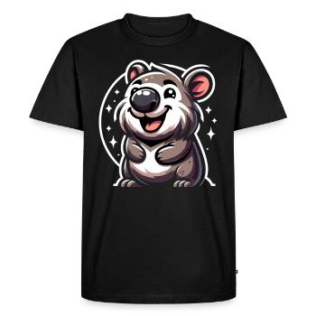Se sentir Wombat-Tastic aujourd’hui - Wombat drôle - T-shirt Premium bio Homme - noir - Devant - Nico (187cm)
