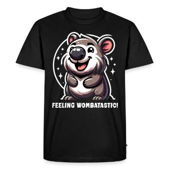 Feeling Wombat-Tastic Today - Funny Wombat - Men's Premium Organic T-Shirt - black - Front - Nico (187cm)