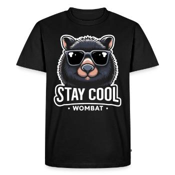 Se sentir Wombat-Tastic aujourd’hui - Wombat drôle - T-shirt Premium bio Homme - noir - Devant - Nico (187cm)