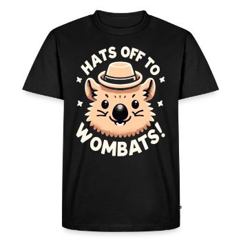 Se sentir Wombat-Tastic aujourd’hui - Wombat drôle - T-shirt Premium bio Homme - noir - Devant - Nico (187cm)