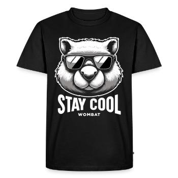 Se sentir Wombat-Tastic aujourd’hui - Wombat drôle - T-shirt Premium bio Homme - noir - Devant - Nico (187cm)