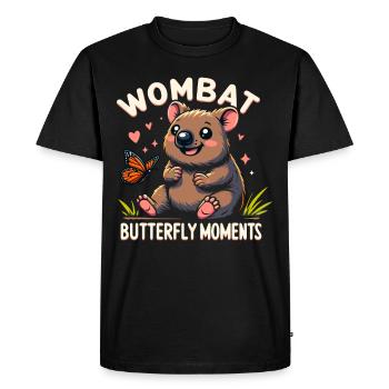 Se sentir Wombat-Tastic aujourd’hui - Wombat drôle - T-shirt Premium bio Homme - noir - Devant - Nico (187cm)