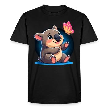 Feeling Wombat-Tastic Today - Funny Wombat - Men's Premium Organic T-Shirt - black - Front - Nico (187cm)