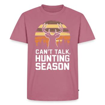 Erlebe Die Spannung Der Hirschjagd Im Wald Mit - Männer Premium Bio T-Shirt - Mauve - Vorne - Nico (187cm)