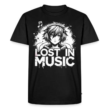 Anime Art and Goth Aesthetics for Alternative Fashion - Men's Premium Organic T-Shirt - black - Front - Nico (187cm)