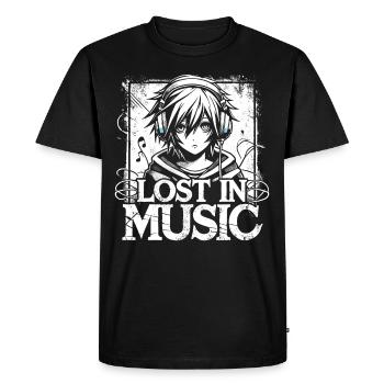 Anime Art and Goth Aesthetics for Alternative Fashion - Men's Premium Organic T-Shirt - black - Front - Nico (187cm)