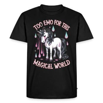 Revival emo et mode alternative pour Scene Kids - T-shirt Premium bio Homme - noir - Devant - Nico (187cm)