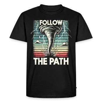 Découvrez le monde fascinant de la chasse aux tornades - T-shirt Premium bio Homme - noir - Devant - Nico (187cm)