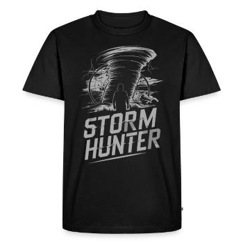 Découvrez le monde fascinant de la chasse aux tornades - T-shirt Premium bio Homme - noir - Devant - Nico (187cm)