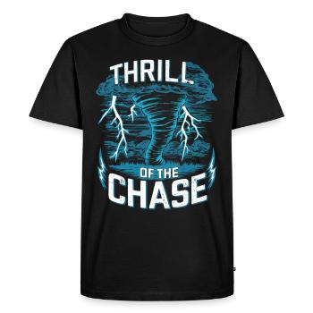 Découvrez le monde fascinant de la chasse aux tornades - T-shirt Premium bio Homme - noir - Devant - Nico (187cm)