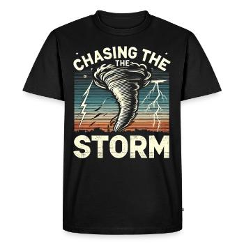 Experience the fascinating world of tornado hunting - Men's Premium Organic T-Shirt - black - Front - Nico (187cm)