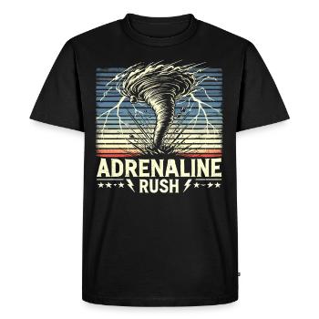 Découvrez le monde fascinant de la chasse aux tornades - T-shirt Premium bio Homme - noir - Devant - Nico (187cm)