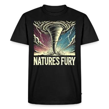 Découvrez le monde fascinant de la chasse aux tornades - T-shirt Premium bio Homme - noir - Devant - Nico (187cm)