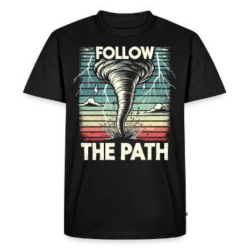 Découvrez le monde fascinant de la chasse aux tornades - T-shirt Premium bio Homme - noir - Devant - Nico (187cm)