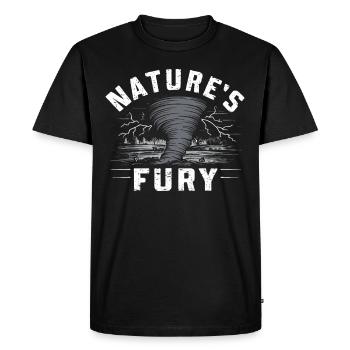 Découvrez le monde fascinant de la chasse aux tornades - T-shirt Premium bio Homme - noir - Devant - Nico (187cm)