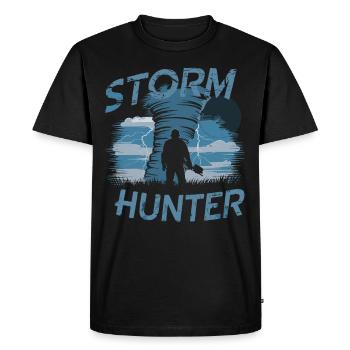 Découvrez le monde fascinant de la chasse aux tornades - T-shirt Premium bio Homme - noir - Devant - Nico (187cm)