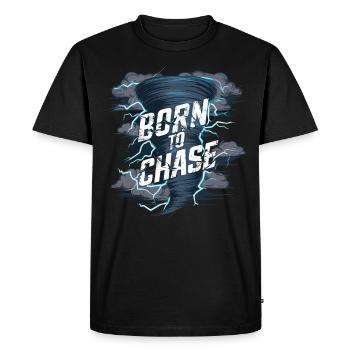 Découvrez le monde fascinant de la chasse aux tornades - T-shirt Premium bio Homme - noir - Devant - Nico (187cm)