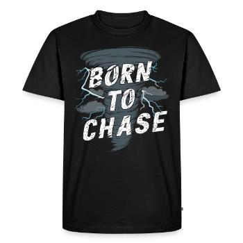 Découvrez le monde fascinant de la chasse aux tornades - T-shirt Premium bio Homme - noir - Devant - Nico (187cm)