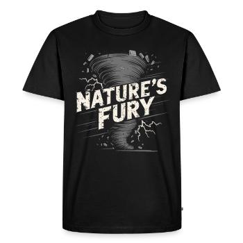Découvrez le monde fascinant de la chasse aux tornades - T-shirt Premium bio Homme - noir - Devant - Nico (187cm)