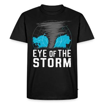 Découvrez le monde fascinant de la chasse aux tornades - T-shirt Premium bio Homme - noir - Devant - Nico (187cm)